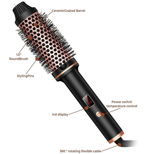 Hair Curler Straightener in use